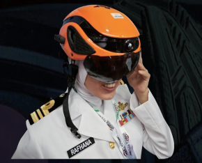 F80AR顯示智能識別碳纖維熱成像頭盔